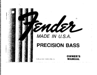 Fender Precision-Bass-1978 - Owners Manual 